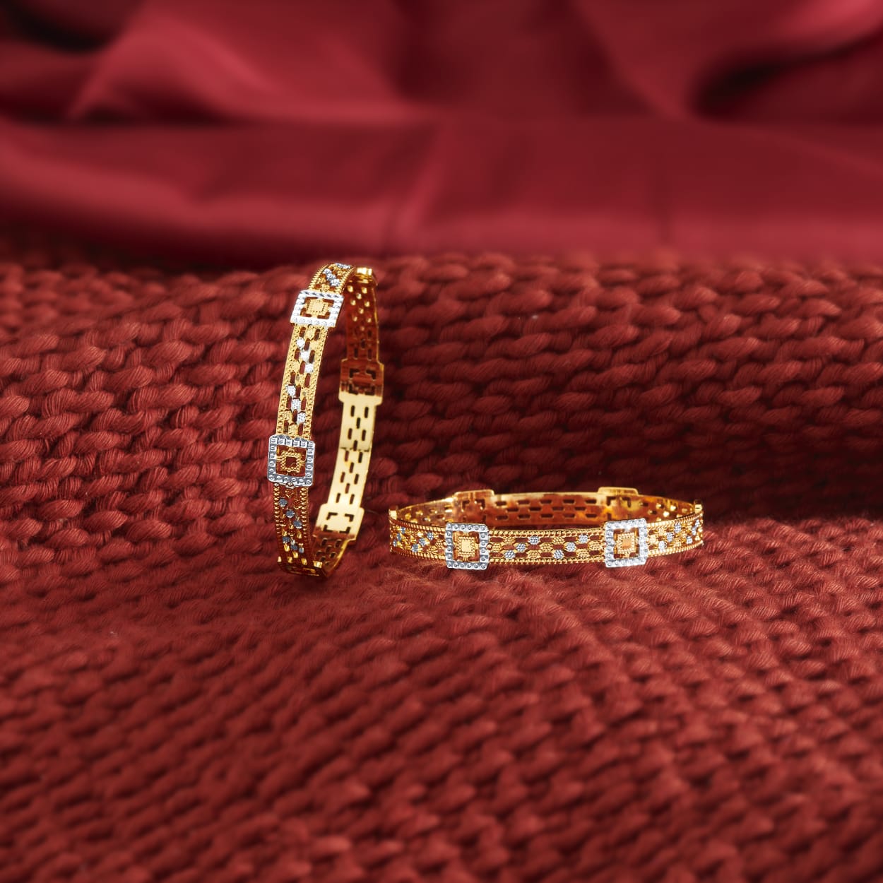 Royal Square Sparkle Bangles