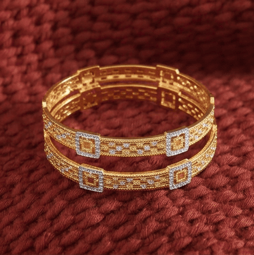 Royal Square Sparkle Bangles