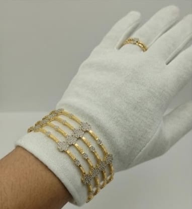 Lightweight Snowflake Design Bangles