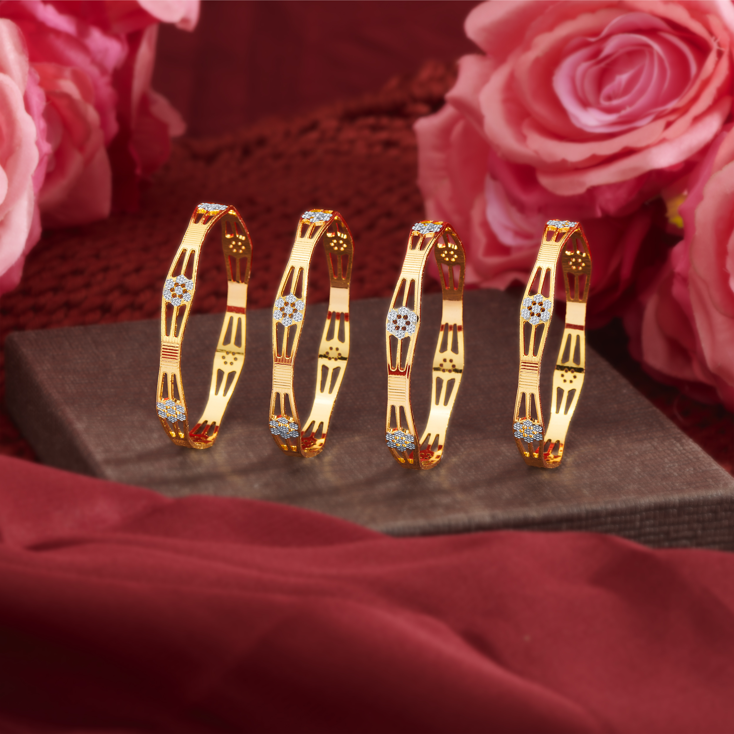 Floral Lattice Bangles