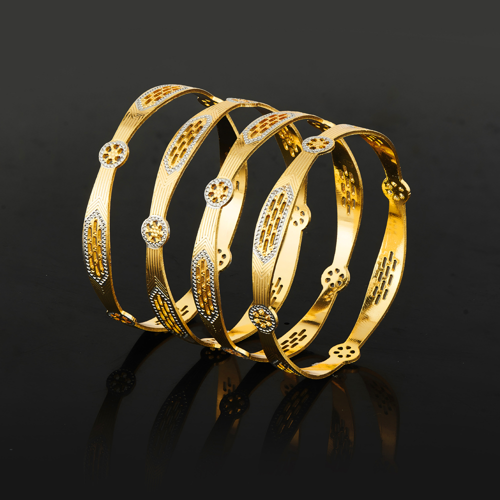 Art-Deco Flower Bangles